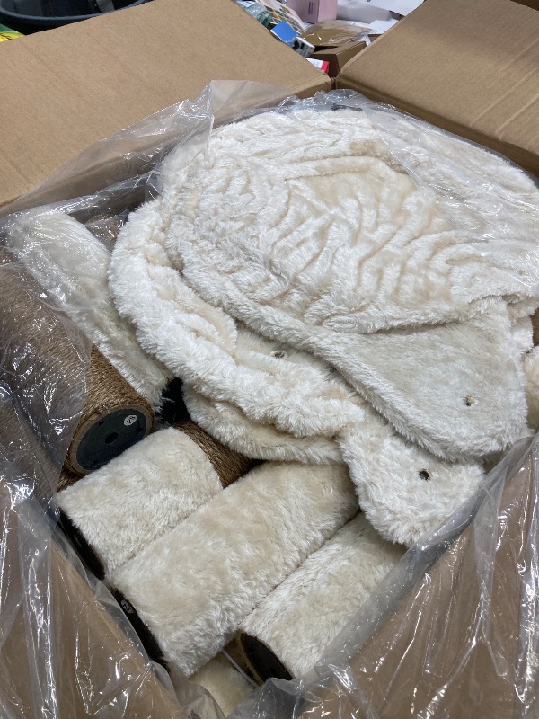 Photo 1 of * Ball Missing* Globlazer Extra Large Cat Tree Tower, 82in Tall Heavy Duty Cat Tree for Indoor Cats Large Adult Big Cat Tower with 8 Scratching Posts, 2 Cat Condos, 2 Top Perches, 3 Hanging Baskets, S82, Beige