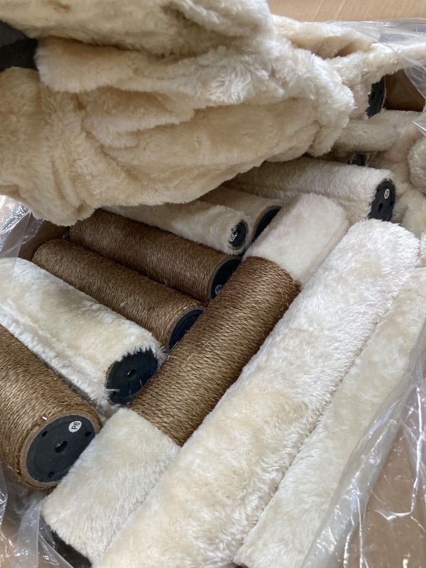 Photo 1 of * Ball Missing* Globlazer Extra Large Cat Tree Tower, 82in Tall Heavy Duty Cat Tree for Indoor Cats Large Adult Big Cat Tower with 8 Scratching Posts, 2 Cat Condos, 2 Top Perches, 3 Hanging Baskets, S82, Beige