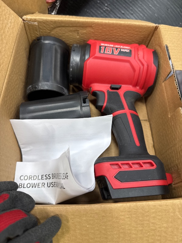 View 2 of **PARTS ONLY/DAMAGED FAN BLADE***Cordless Leaf Blower for Milwaukee 18V Battery, 720-CFM 180-MPH Handheld Electric Brushless Dust Blower with Light, Battery Powered Leaf Blowers for Patio, Lawn Care, Leaves (Battery Not Included)