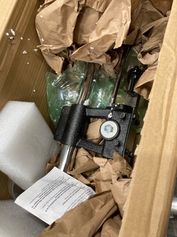 View 2 of ****It is used; it is unknown if any parts are missing or if it works 100%.****Leather Press Leather Hole Puncher Upgraded Hand Punching Machine for DIY Craft Punching Holes Cutting, Forming Pressing,Install Rivets and Snap Buttons(with Aluminum Plate and