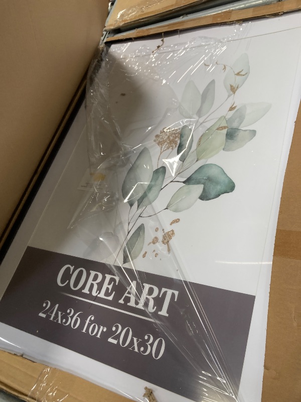 Photo 1 of **Broken the corner, only need change the frame**CORE ART 24x36 Poster Frame - Black Picture Frame for Wall Display, Fits 20x30 with Mat or 24 x 36 Without Mat, Horizontal & Vertical Mounting,2 Pack