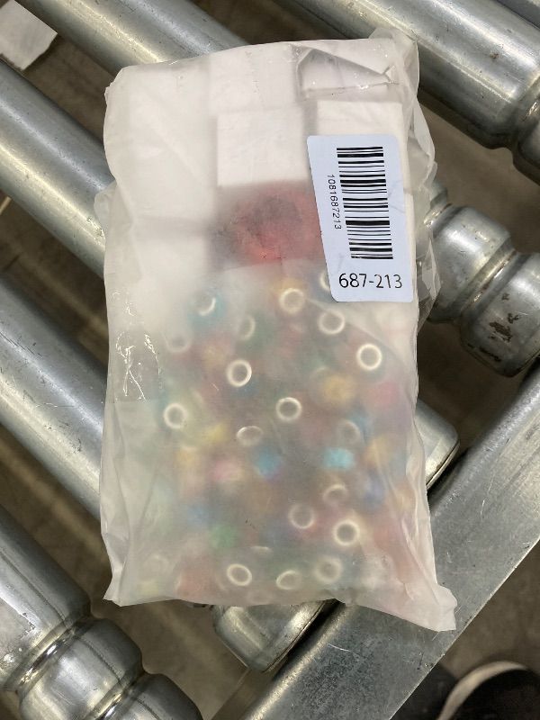 Photo 1 of ***MISSING PIECES SELLING AS IS ***  Beaded Garden Stakes, DIY Fairy Wand Garden Stake Beads Kits with 200 Colorful Assortment Round Large Hole Beads with 10 Crystal Stopper Top, 10 Threaded Rod and 10 Nuts for Outdoor Decoration