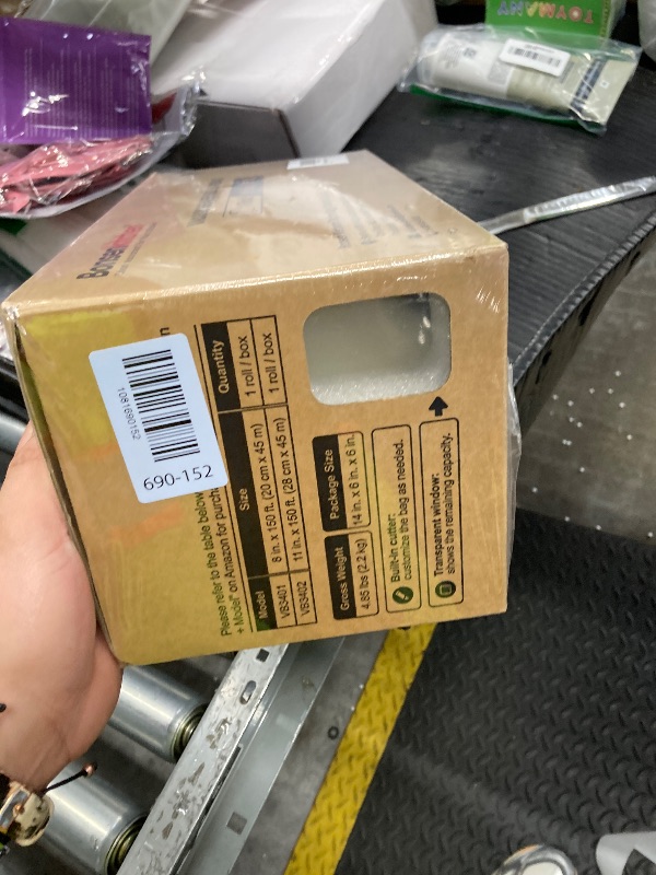 View 3 of ***FACTORY SEALED***Bonsenkitchen 11” x 150’ Vacuum Sealer Bags Rolls with Cutter for Food Storage, Commercial Grade, BPA Free, Great for Meal Prep and Sous Vide Cooking***FACTORY SEALED***