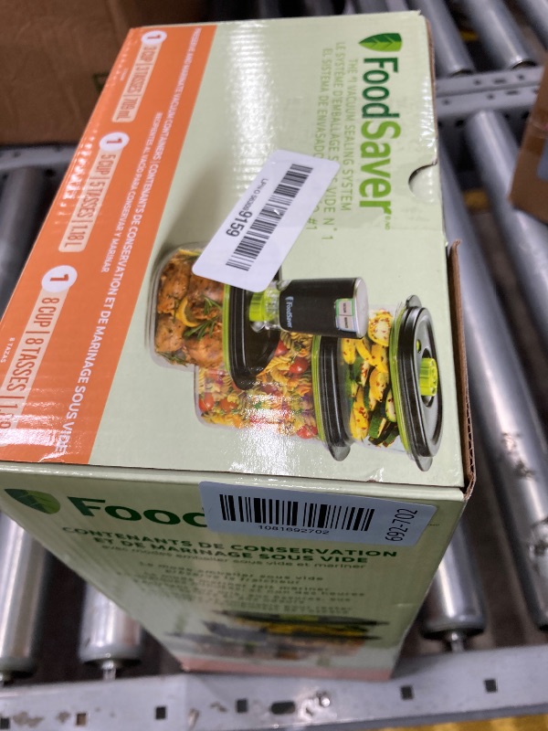 View 2 of **MISSING THE MEDIUM SIZE****Food Saver Preserve & Marinate Vacuum Containers Food Containers, Transparent/Black, 0.7 l, 1.2 l, 1.8 L