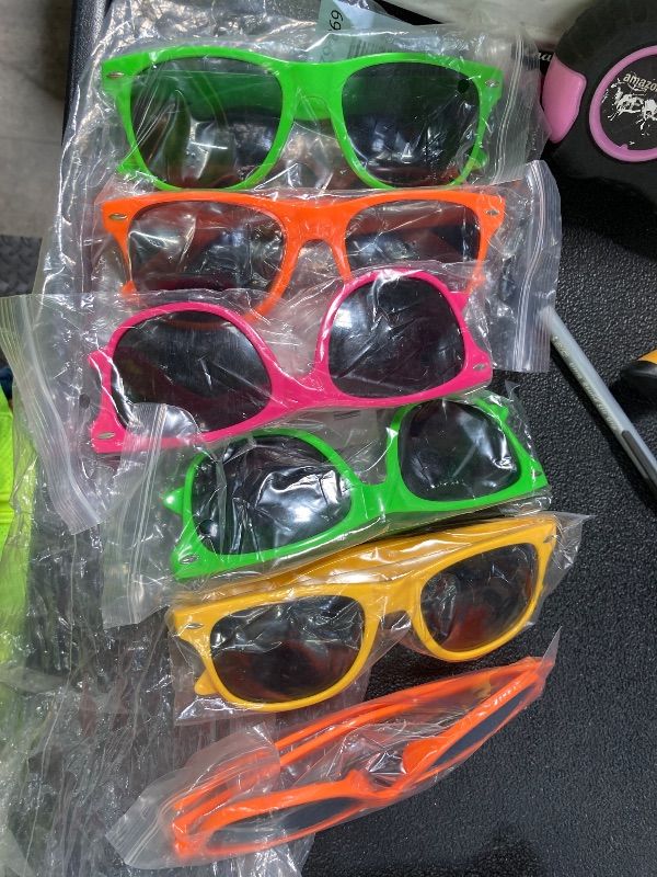 View 1 of ***ONLY 6 INCLUDED***Noxglory 12 Pcs Employee Appreciation Gifts Neon Colors Sunglasses Multicolor Motivational Sunglasses Thank You for Being Awesome Gift for Employees Coworker Staff Teacher Party Favors***ONLY 6 INCLUDED***