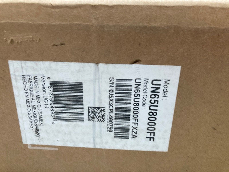 Photo 1 of ***DAMAGE -SELLING AS PARTS ONLY -NON -FUNCTIONAL*** Samsung 65-Inch Class Crystal UHD U8000F 4K Smart TV (2025 Model) Endless Free Content, Processor, MetalStream Design, Knox Security, Alexa Built-in TV IS MISSING POWER WIRE