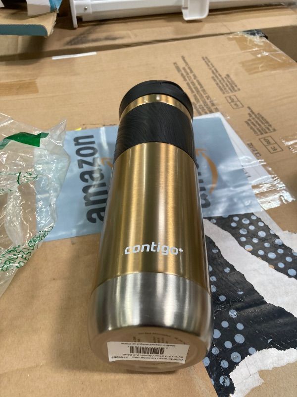 Photo 1 of **NEED CLEANING***Contigo Byron 2.0 Stainless Steel Travel mug with Snapseal Lid and Grip, 24oz, Chardonnay, BPA Free and Leak Proof