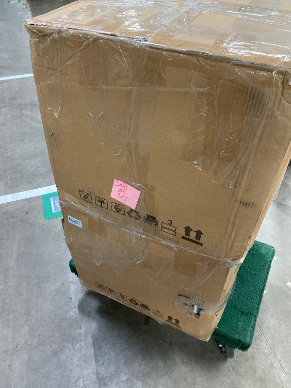 Photo 1 of **MISSING HARDWARE/2 BOXES***Alba 37.8 in. Linen Fabric Wood Frame 360° Swivel Upholstered Counter Height Bar Stool with Weathered Finish (Set of 4) LINEN COLOR