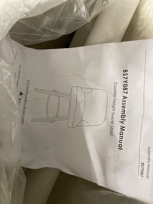 Photo 1 of **MISSING HARDWARE/2 BOXES***Alba 37.8 in. Linen Fabric Wood Frame 360° Swivel Upholstered Counter Height Bar Stool with Weathered Finish (Set of 4) LINEN COLOR