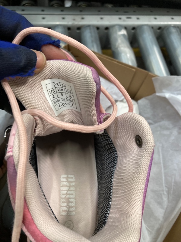 Photo 1 of ***used****iutdoor Walking Climbing Sneaker Comfortable Non-slip Snow Shoes Hiker Boot Antiskid Steel Buckle Sole Pink 4 Big Kid