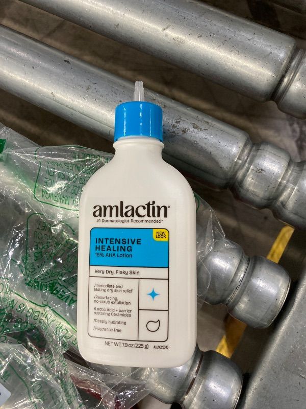 Photo 1 of ***Doesn't have the pump top ***AmLactin Intensive Healing Body Lotion - Therapeutic Lotion for Extremely Dry Skin - No-Scrub Exfoliator and Moisturizer with 15% Lactic Acid AHA and Ceramides, 7.9 oz (Packaging May Vary)***Doesn't have the pump top ***