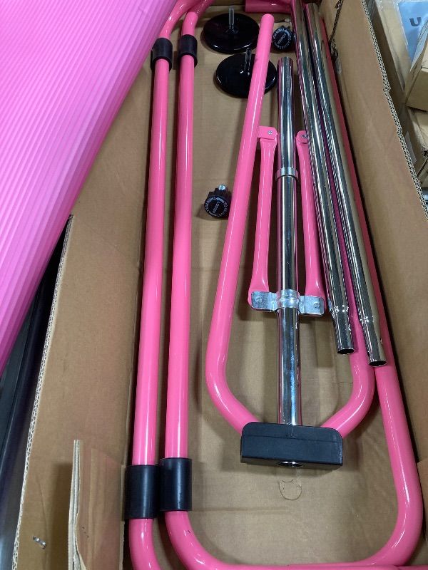 Photo 1 of ***MISSING ONE BEAM * DAMAGE MAT -SELLING AS IS *** Safly Fun Foldable Gymnastics Bar for Kids, Adjustable 35"-51", Sturdy 145 lbs Capacity, Easy-to-Assemble, Gymnastics Equipment for Kids for Indoor/Outdoor Training