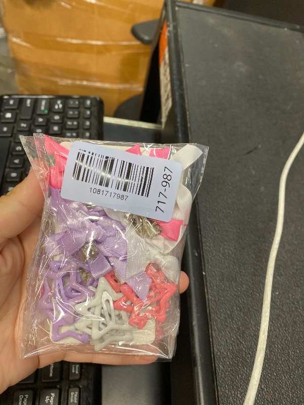 Photo 1 of ******* 2 PACK*****24 Pcs Star Metal Snap Hair Clips Mini Bow Hair Clips Small Satin Bowknot Hair Clip Alligator Clip Hair Bows Hairclips Stars Ribbon Hairpins Cute Design Hair Pins Lovely Hair Barrettes Multi Color