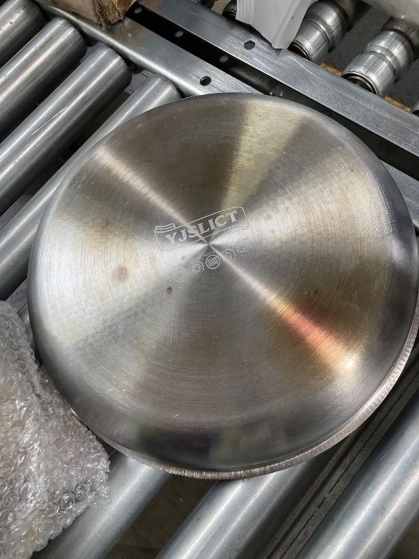 Photo 1 of ***USED-MISSING HANDLE*** YJSLICT 3-Piece Stainless Steel Frying Pan Set, 10”/11”/12.5”Stackable Kitchen Cookware Set with Detachable Handle, Oven Safe Cooking Pan, Suitable for All Stove