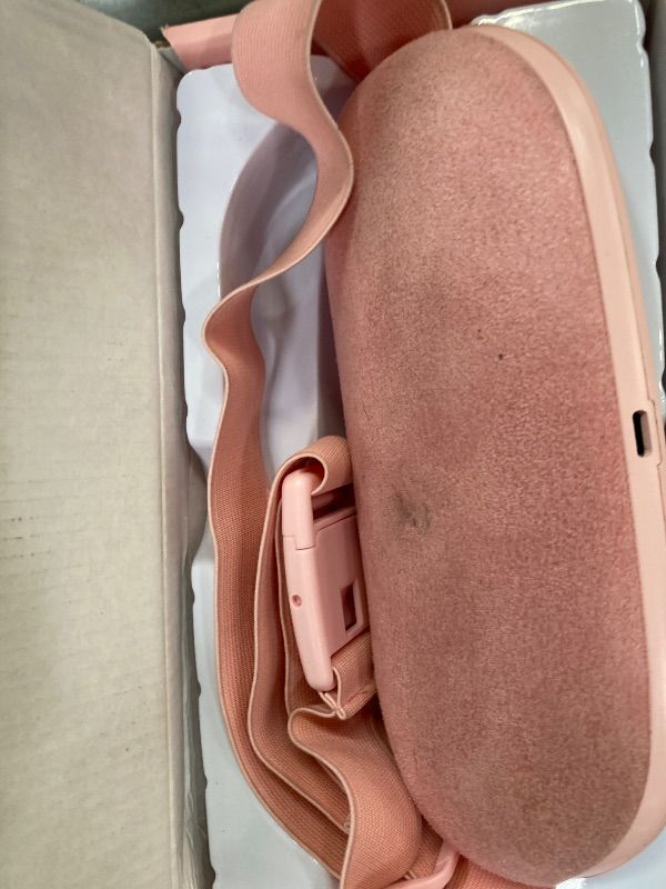 Photo 1 of **NEEDS CLEANING**Portable Heating Pad, Upgraded Cordless Electric Fast Heating Pad for Back Belt 6 Heat 6 Vibrating Modes Gifts for Women Girls Her Girlfriend Pink