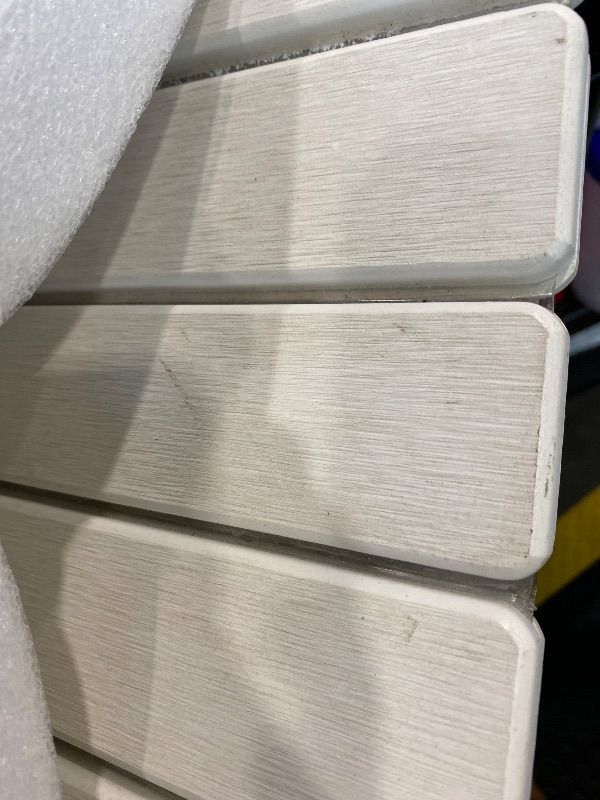 Photo 1 of ***USED*** Large Stone Dish Drying Mat for Kitchen Counter, Quick Dry Stone Dishes/Bath Mats,Foldable Water Absorbing Diatomaceous Earth Drying Organizer Pad for Plate Rack Bottles Utensils(WHITE 24"×16")