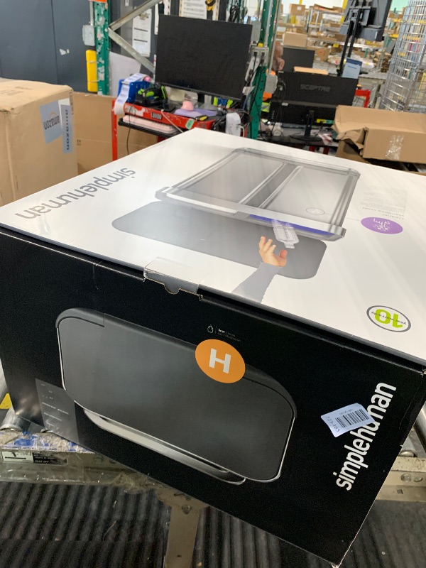 Photo 1 of ***FINAL SALE NO RETURN, PARTS *** simplehuman Step Recycler, 58L / 15.3 Gallon Dual Compartment Kitchen Trash Can, 150,000-Step Pedal, Lid Shox® Technology, Liner Rim System, Liner Pocket®, Brushed Stainless Steel with Plastic Lid