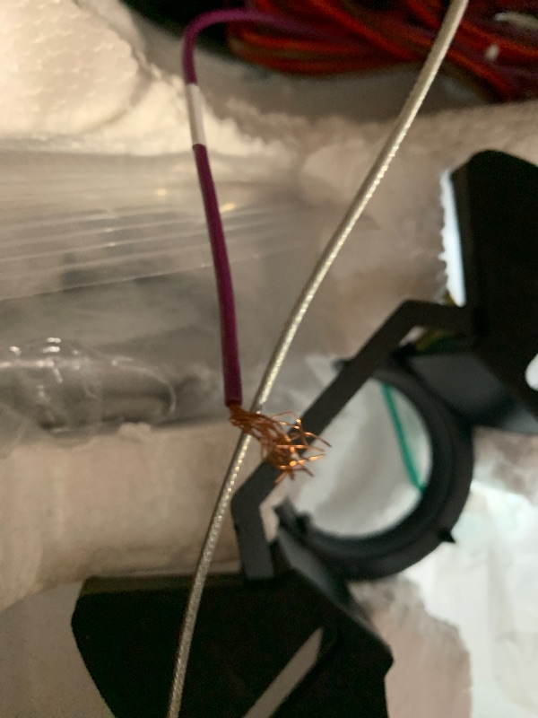 Photo 1 of *** one messed up wire*** Monte Carlo 3MAVR52BKD Maverick II Energy Star 52" Ceiling Fan with LED Light and Hand Remote Control, 3 Balsa Wood Blades, Matte Black