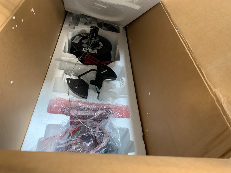 Photo 1 of *** one messed up wire*** Monte Carlo 3MAVR52BKD Maverick II Energy Star 52" Ceiling Fan with LED Light and Hand Remote Control, 3 Balsa Wood Blades, Matte Black