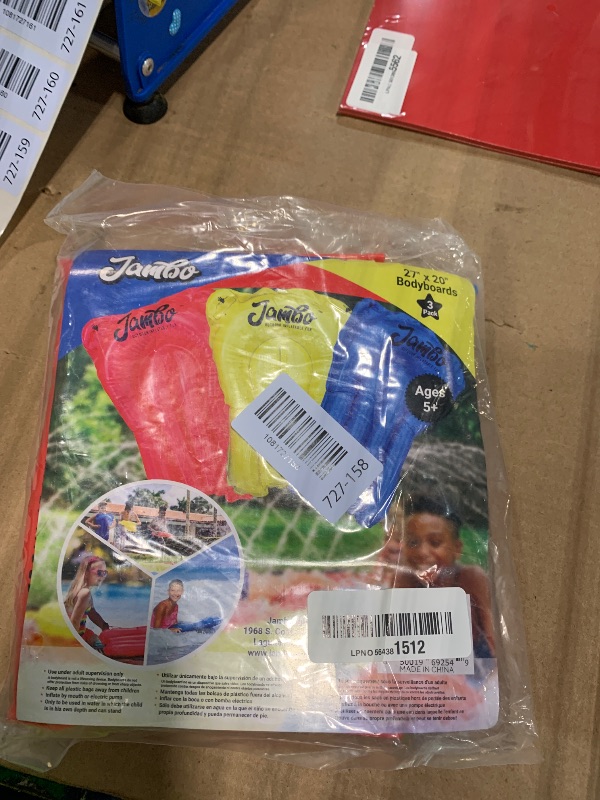 Photo 1 of ** USED ONLY TWO ** JAMBO 3 Pack Inflatable Body Boards for Water Slides, Boogie Boards for Pool, Lake & Slip Slides, Lightweight Floating Water Toys for Kids & Adults