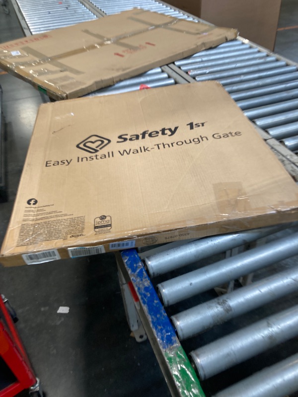 View 2 of ***UPDATED 6/28 AS IS/ NO RETURNS - SALE FINAL - FOR PARTS ONLY***Safety 1st Easy Install Walk Thru Baby Gate for Doorway With Door, Dog Gates, Fits 29"-38", Easy Install 28" Tall, White