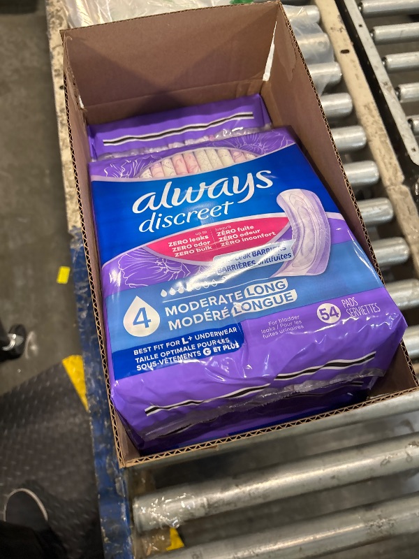Photo 1 of (3 pack) Always Discreet Incontinence Pads for Women, Light, 30 Count