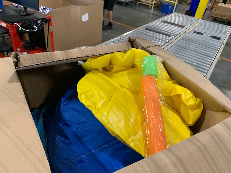 Photo 1 of **SIMILAR ITEMS**TABU Bounce House with Slide, Inflatable Castle with Splash Pool Water Cannons, Outdoor/Indoor Bouncy House with Air Blower, Ball Pit, Boxing, Climbing Wall, for Kids Aged 3-12(187.2x112x73.2IN)