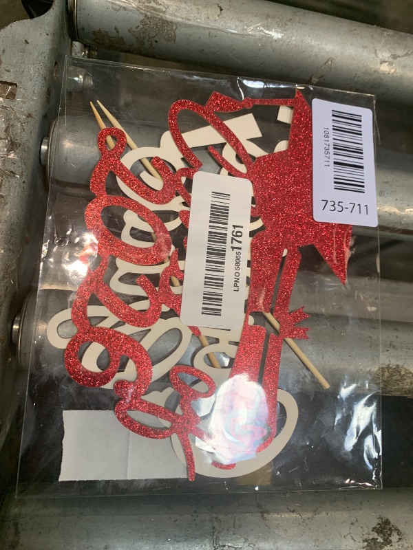 Photo 1 of **RED**Congrats Grad Cake Topper Class of 2026 Grad Cap Diploma Cupcake Picks Cake Decorations Graduation Cupcake Toppers for 2026 Graduation Theme Party Supplies