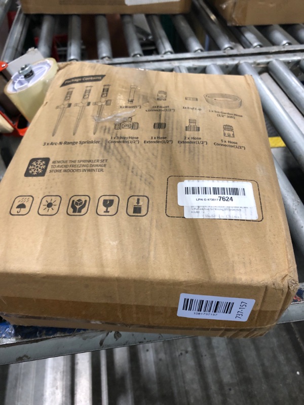 Photo 1 of ** POSSIBLE MISSING PARTS AND USED*** Amxixaun Flexible Sprinkler System, Above Ground DIY Irrigation Kit, Multi-Adjustable Lawn Sprinkler Set, Ideal for Plant and Flower Bed Watering, 30ft Garden Hose Included