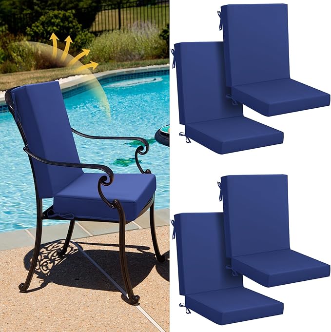 Photo 1 of  ** SIMILAR IMAGE***Outdoor Patio Chair Cushions for Dining/Rocking Chairs High Back Soft Seat Pad 