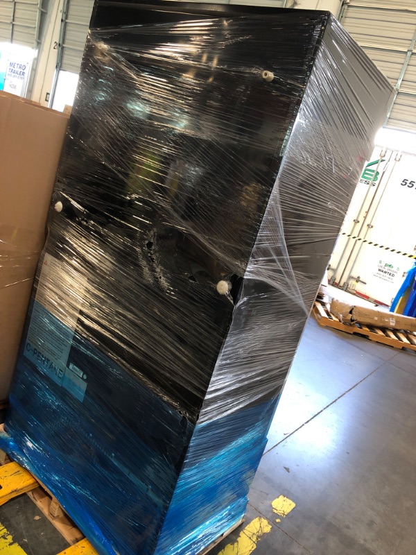 Photo 1 of ***FACTORY SEALED/ SMALL DENT ON THE REAR SIDE*** Tylza Commercial Refrigerator, Double Glass Door Display Beverage Fridge, 28.1 Cu Ft Upright Beverage Cooler Merchandiser with Replaceable Advertising Light Board, Rebound Door, Fast Cooling, Black