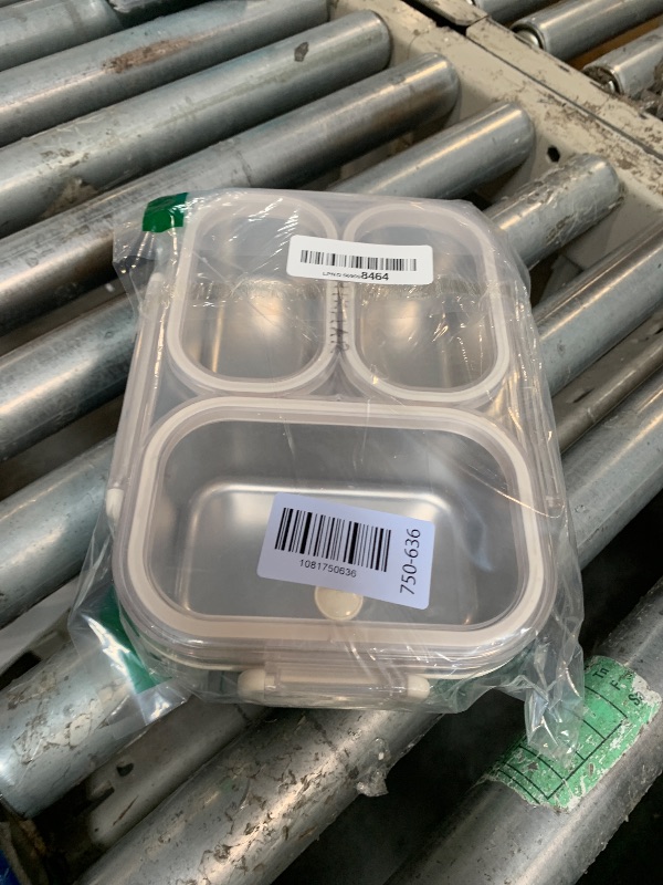 Photo 1 of **** 1 LATCH BROKEN *** VACAID 25oz Stainless Steel Lunch Kit (Bento Box + Fork/Spoon) - 3 Leakproof Compartments - Food-Grade 18/8 Steel for Kids & Adults - School/Office/Travel Ready - Dishwasher Safe (Yellow)