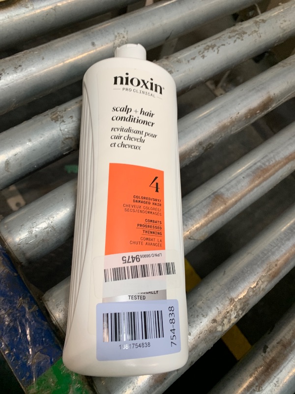 Photo 1 of !!!!FINAL SALE!!
Nioxin System 4 Scalp + Hair Conditioner | For Colored or Damaged Hair with Progressed Thinning | With Niacinamide and Biotin | 33.8 Fl oz.