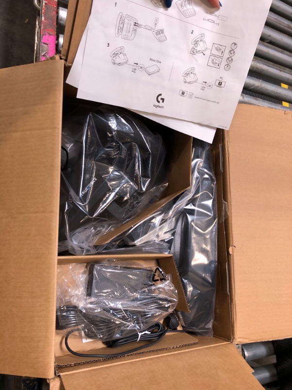 Photo 1 of ***UPDATED 6/27*** Logitech G923 Racing Wheel and Pedals for Xbox X|S, Xbox One and PC Featuring TRUEFORCE up to 1000 Hz Force Feedback, Responsive Pedal, Dual Clutch Launch Control, and Genuine Leather Wheel Cover
