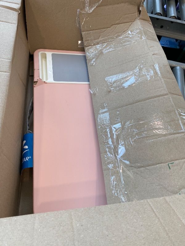Photo 1 of [DAMAGED] LAPGEAR Home Office Lap Desk with Device Ledge, Mouse Pad, and Phone Holder - Pink - Fits up to 15.6 Inch Laptops - Style No. 91584