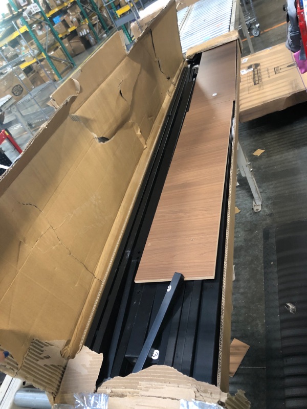 Photo 1 of ***2 BOXES***
Bellemave Bunk Bed Full Over Full?Metal Bunk beds with Storage Shelves, LED Light Strip, and USB Power Strip, Upper Bed with Desk, Black