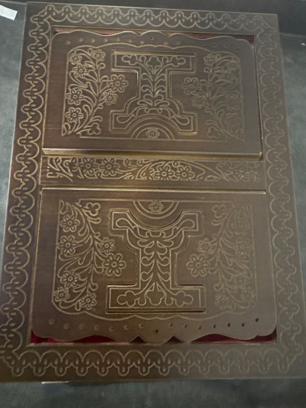 Photo 1 of **BOX IS DAMAGED**
`Yalikop Wooden Rehal Box Beautifully Holy Book Stand Box Quran Bible Holder Foldable Ramayan Stand Religious Rehal Display Decor for Geeta GURU Granth Sahib Prayer Holy First Communion