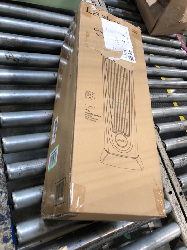 View 2 of ***UPDATED 6/28 AS IS/ NO RETURNS - SALE FINAL - FOR PARTS ONLY***Lasko 1500W Ceramic Tower Space Heater with Remote, Thermostat, Timer & Widespread Oscillation, Portable Electric Heater for Indoor Use, Bedroom & Living Room, 751320