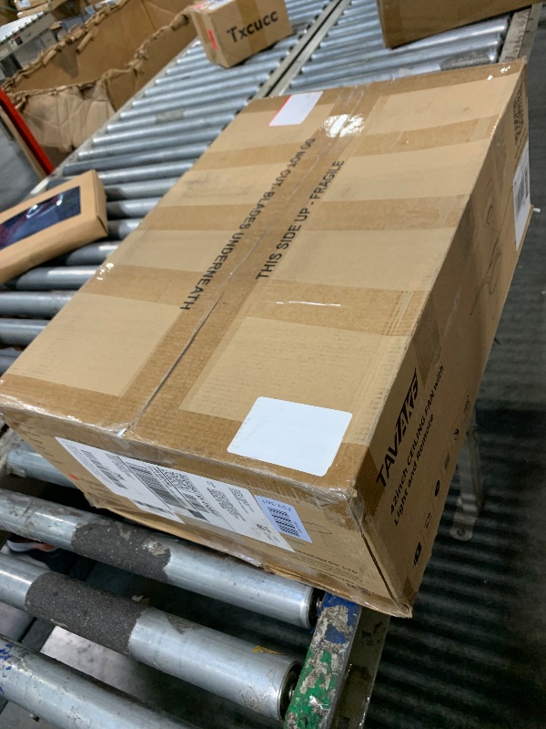 Photo 1 of - [ ] ***AS IS / NO RETURNS - SALE FINAL - FOR PARTS ONLY*** TAVZAKE Ceiling Fans with Lights, 42 inch Low Profile Ceiling Fan with Light and Remote Control, Flush Mount, 3CCT, Dimmable, Quiet Reversible Motor, White Ceiling Fan for Bedroom Indoor/Outdoor