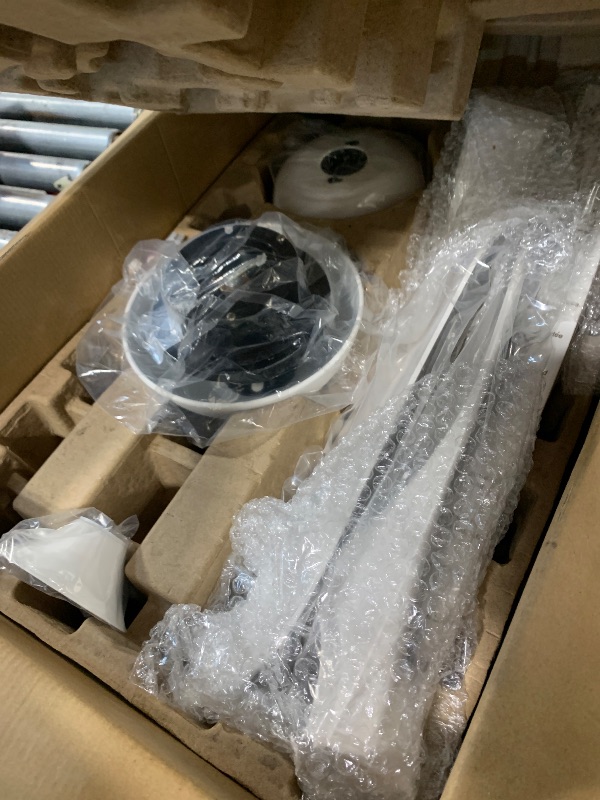 Photo 1 of - [ ] ***AS IS / NO RETURNS - SALE FINAL - FOR PARTS ONLY*** TAVZAKE Ceiling Fans with Lights, 42 inch Low Profile Ceiling Fan with Light and Remote Control, Flush Mount, 3CCT, Dimmable, Quiet Reversible Motor, White Ceiling Fan for Bedroom Indoor/Outdoor