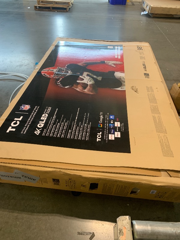 Photo 1 of ***TV SEALED*** TCL 98-Inch Q65 QLED 4K UHD Smart TV with Google TV (98Q651G, 2024 Model) Dolby Vision, Dolby Atmos, HDR Pro+, Game Accelerator Enhanced Gaming, Voice Remote, Works with Alexa, Streaming Television