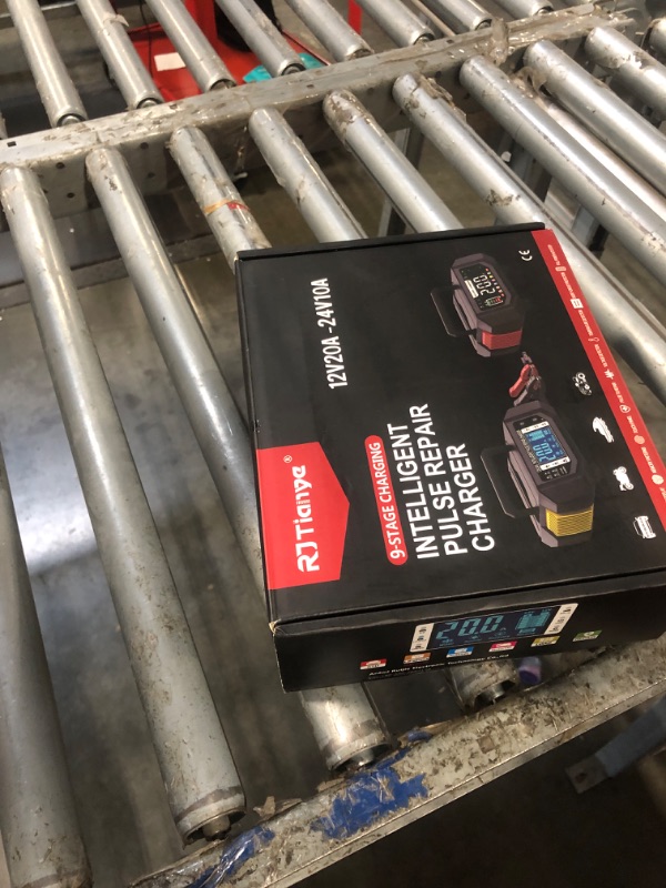 Photo 1 of 1-20A Smart Battery Charger, 12V/24V Automatic Automotive Battery Maintainer & Desulfator with Temperature Compensation, Adjustable Amp Trickle Charger for Lead-Acid, AGM, Gel, LiFePO4