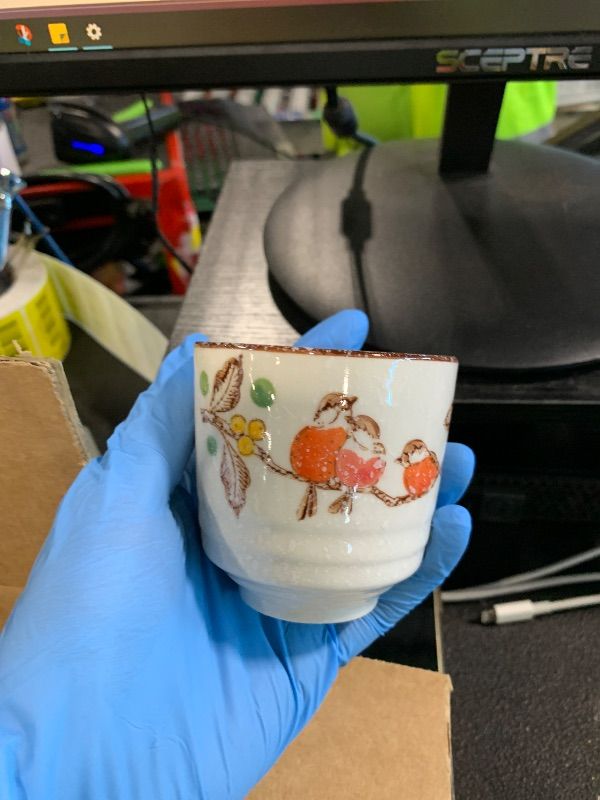 Photo 1 of **SOLD AS IS NO REFUND/RETURN** SEE COMMENTS!~yaenoei 6 Pieces Japanese Tea Cups, 6 Oz Ceramic Coffee Cup Providing Heat Retention, Handle-Free Teacup Matcha Mug for Latte, Juice, Gift, Dishwasher Safe