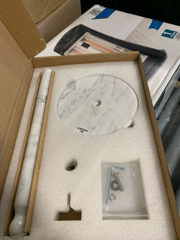 View 4 of ** sold as is no refund/return**
Koville Carrara Marble Paper Towel Holder Countertop, 6“ Genuine Stone Paper Towel Holder Stand for Kitchen Storage, for Standard or Jumbo-Sized Rolls