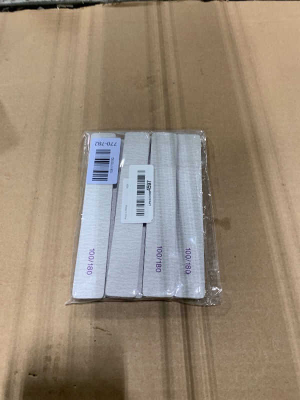 Photo 1 of *** 10 PCS *** Nail Files (12 Pack), 100/180 Grit Emery Boards Nail File for Natural Nails and Acrylic Nails, Double Sided Emory Boards limas para unas acrilicas Profesional Fingernail Filer Reusable Manicure Gray