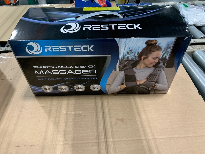 Photo 1 of *** NEW FACTORY SEALED *** RESTECK Massagers for Neck and Back with Heat - Deep Tissue 3D Kneading Pillow, Electric Shiatsu Shoulder Massage, Foot, Legs,Body - Relieve Muscle Pain - Office, Home & Car
