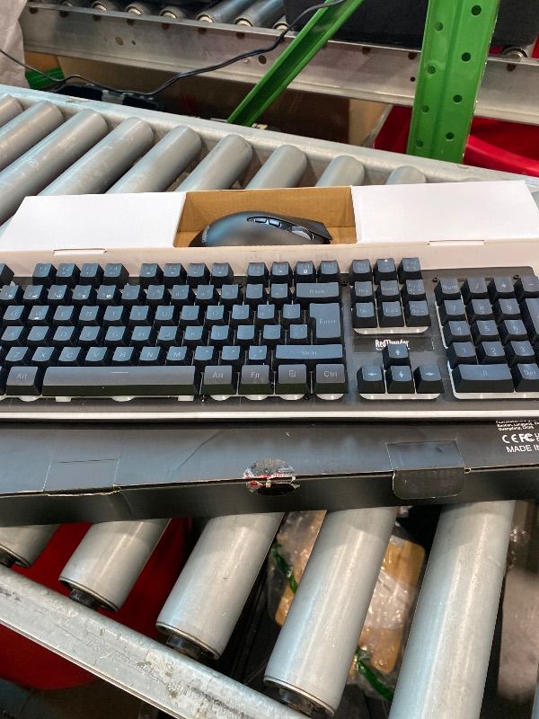 Photo 1 of [MISSING WIRELESS ADAPTER] RedThunder K10 Wireless Gaming Keyboard and Mouse Combo, LED Backlit Rechargeable 3800mAh Battery, Mechanical Feel Anti-ghosting Keyboard + 7D 3200DPI Mice for PC Gamer (Black)