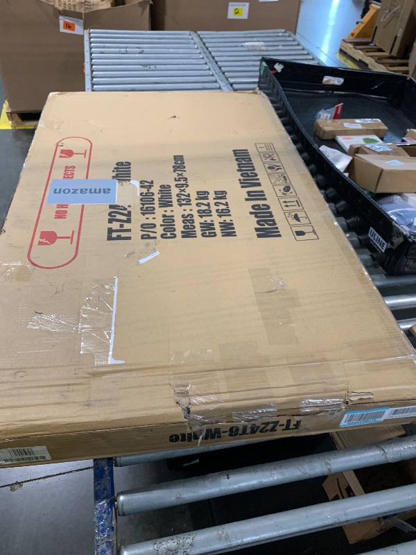 Photo 1 of ****CHECKED  7/10 - AS IS/NO RETURNS - SALE FINAL - FOR PARTS ONLY****BestOffice 8FT Picnic Table Folding Table Camping Table Plastic Table Fold Up Table Lock for Party Event,White