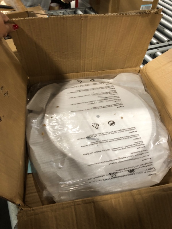 Photo 1 of *****missing the round piece that covers the wires and the light*****UOFUS 32W LED Flush Mount Ceiling Light Chrome 15.7inch Modern Round Ceiling Light Fixture 3000K-6000K Super Bright Circle Ceiling Lamp for Bedroom Kitchen Dining Room Entryway Hallway F