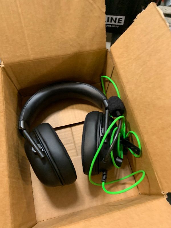 Photo 1 of ***DAMAGE*** Razer BlackShark V2 X Gaming Headset: 7.1 Surround Sound - 50mm Drivers - Memory Foam Cushion - For PC, PS4, PS5, Switch - 3.5mm Audio Jack - Black